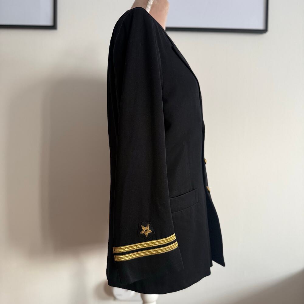 Vintage U.S. NAVY Officer Lieutenant Dress Uniform Jacket Novakoff Bros Blk/Gold - Picture 4 of 13